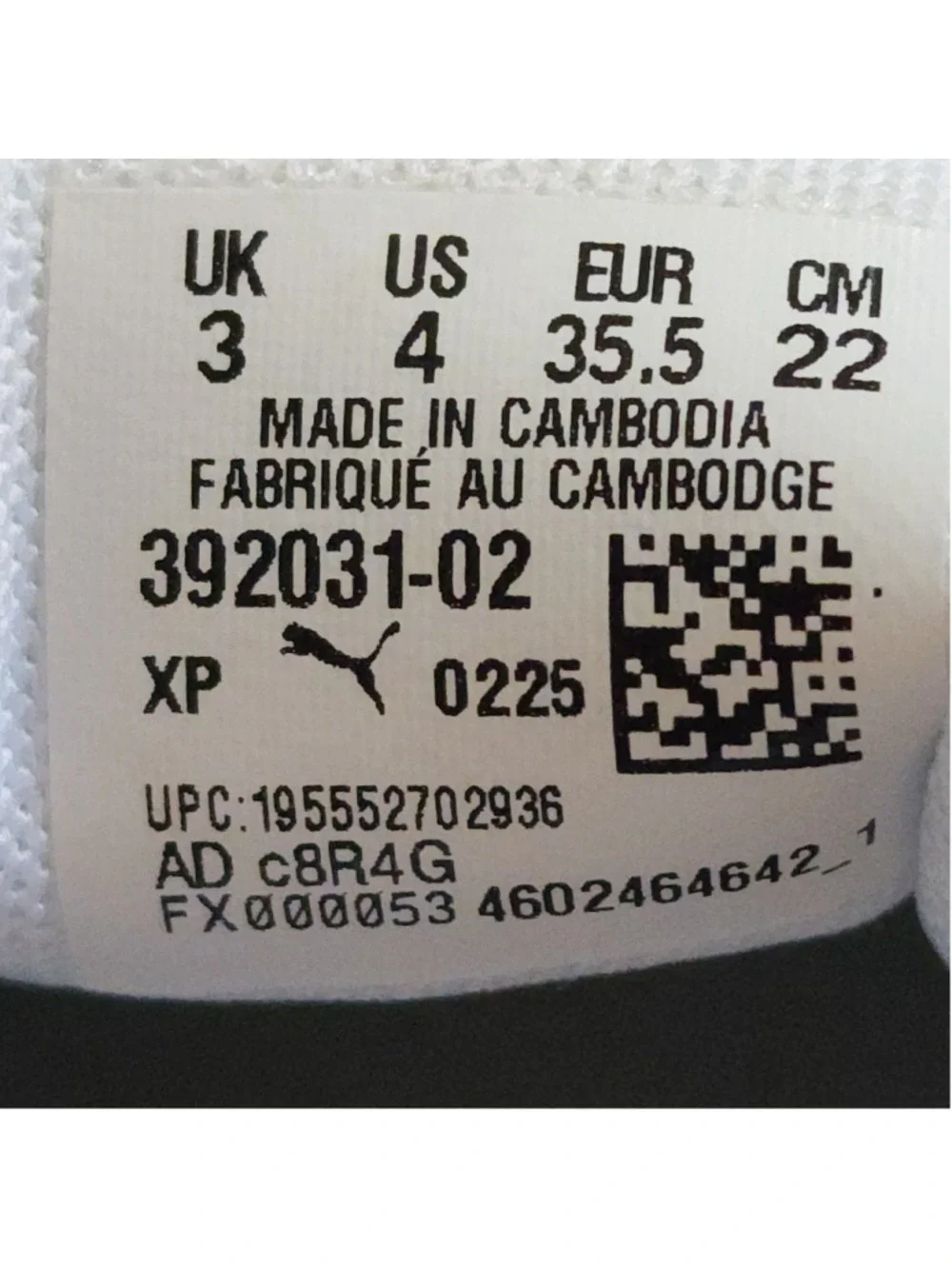 Puma Smash 3.0 Leather White Sneakers Women's 5.5 / 4Y Like New‎